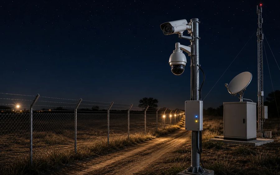 Thermal CCTV camera coverage for remote farms and perimeters