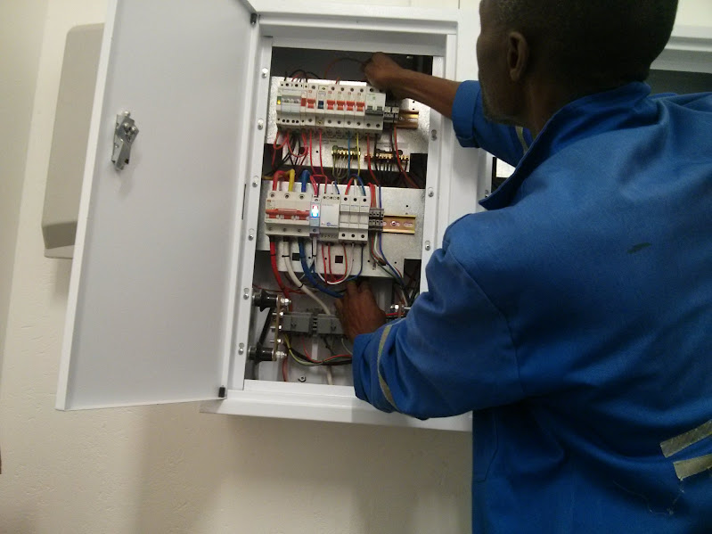Residential electrical wiring in Lusaka, Zambia