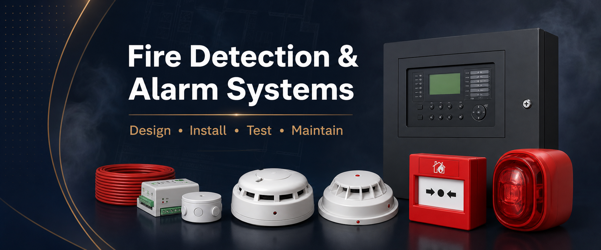 Fire detection and alarm systems for design, installation, testing and maintenance
