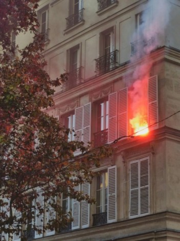 building on fire