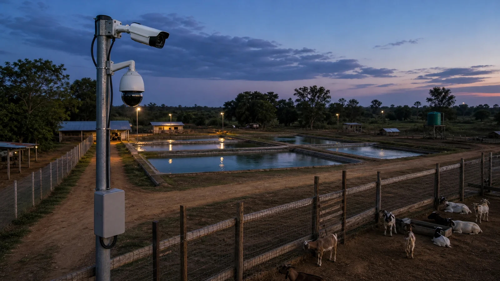 Thermal network cameras for animal farms and fish ponds