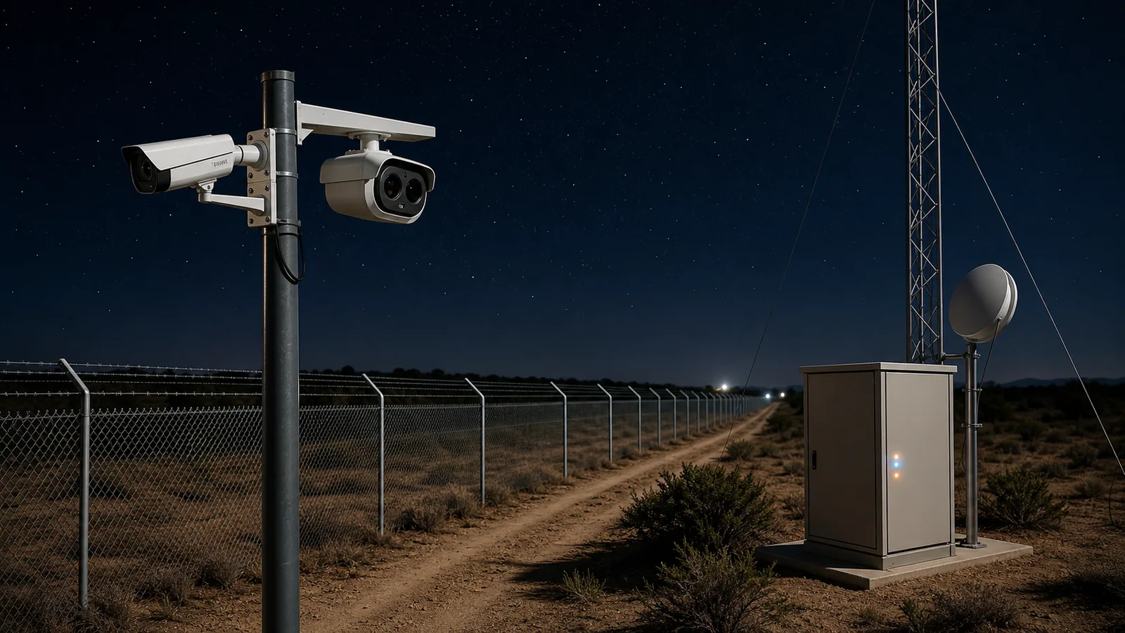 Remote perimeter protection using thermal cameras and network links